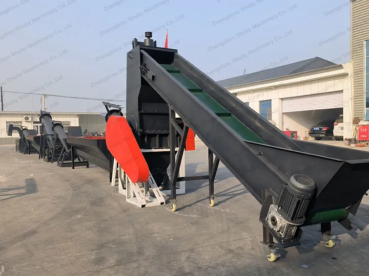 PET bottle flakes recycling machine