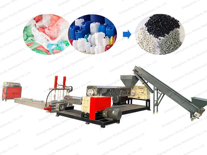 plastic film washing granulating line