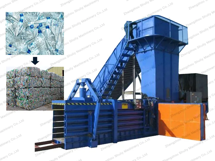 Plastic baling machine