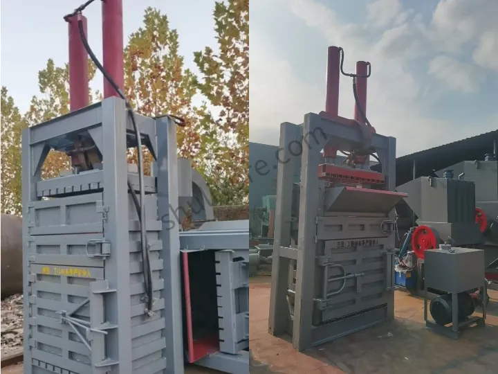 cardboard and plastic baler