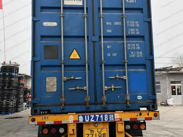 Plastic granule storage bin shipped to Germany