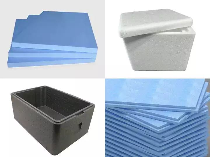 blue foam board and foam cooler