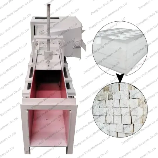 Horizontal styrofoam compactor