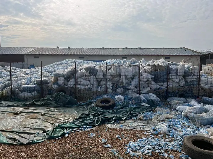 plastic bottles from South Sudan plant