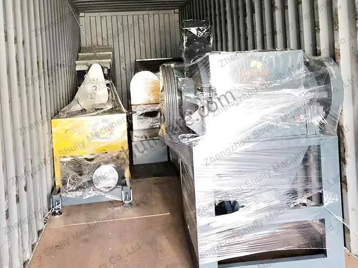 plastic pelletizer loading and shippment