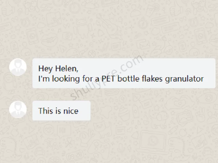 request on plastic granulator